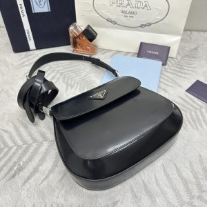 Replica Prada Cleo Black Bag With Flap - 1:1 designer replica handbag