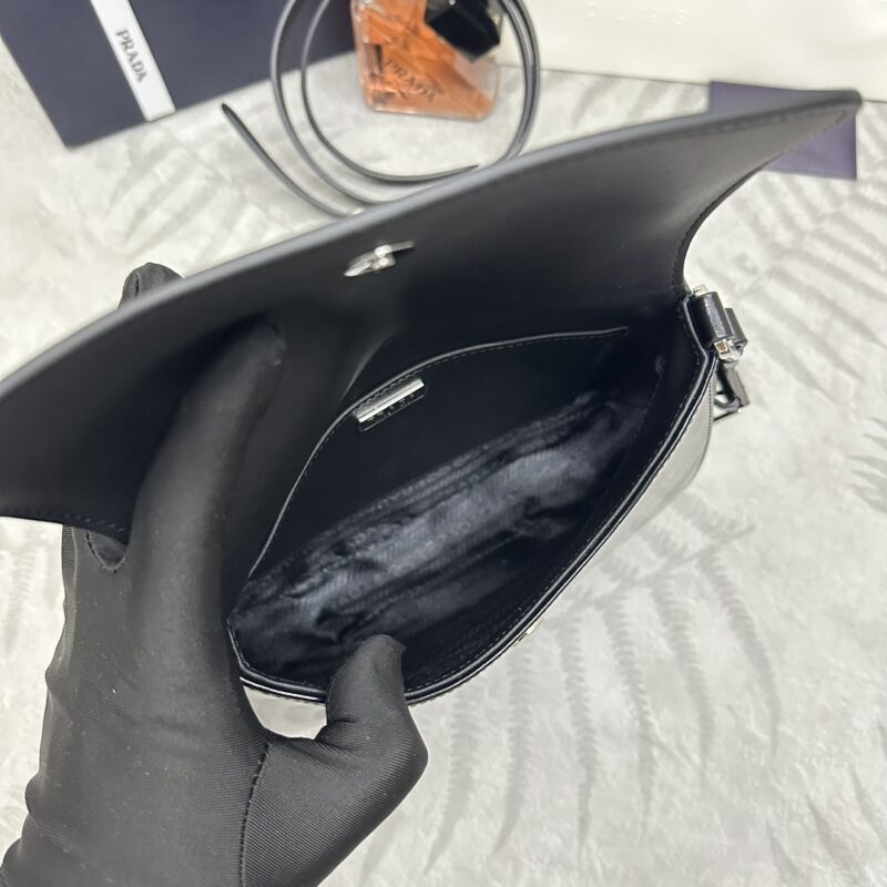 Replica Prada Cleo Black Bag With Flap - authentic-look luxury purse replica
