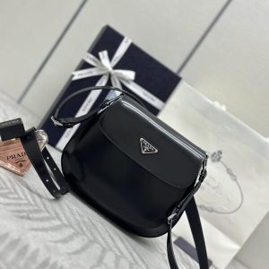 Replica Prada Cleo Black Bag With Flap - premium 1:1 fake handbag model