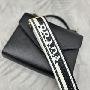 Replica Prada Saffiano Black Envelope - high-quality designer bag clone