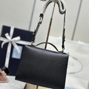 Replica Prada Saffiano Black Envelope - ultra-realistic fake designer tote