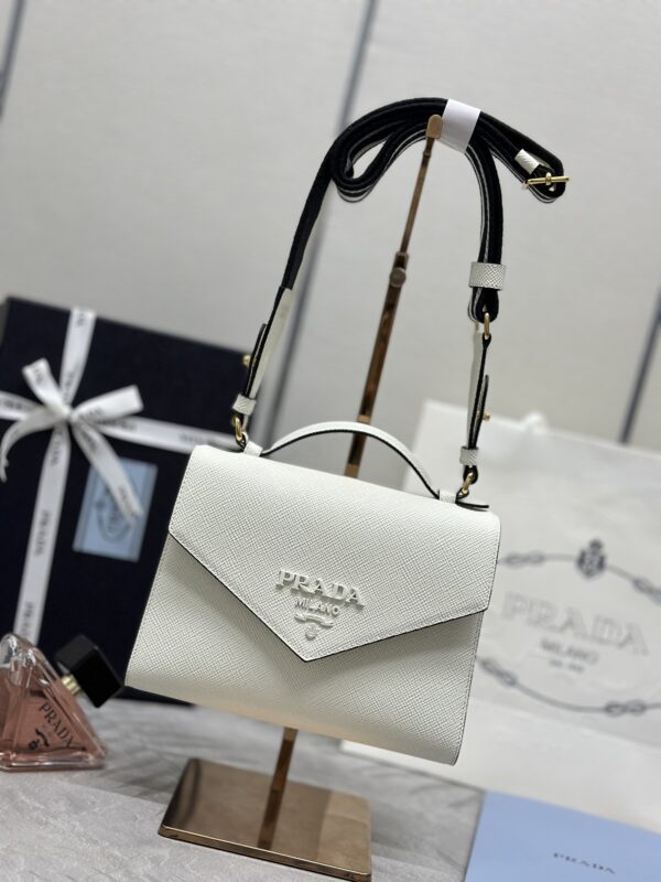 Replica Prada Saffiano White Envelope - premium-grade designer purse dupe