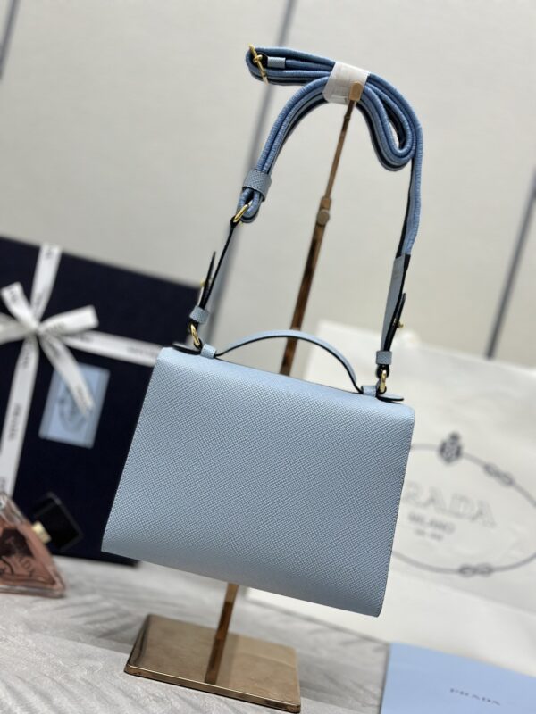 Replica Prada Saffiano Blue Envelope - top-tier luxury replica shoulder bag