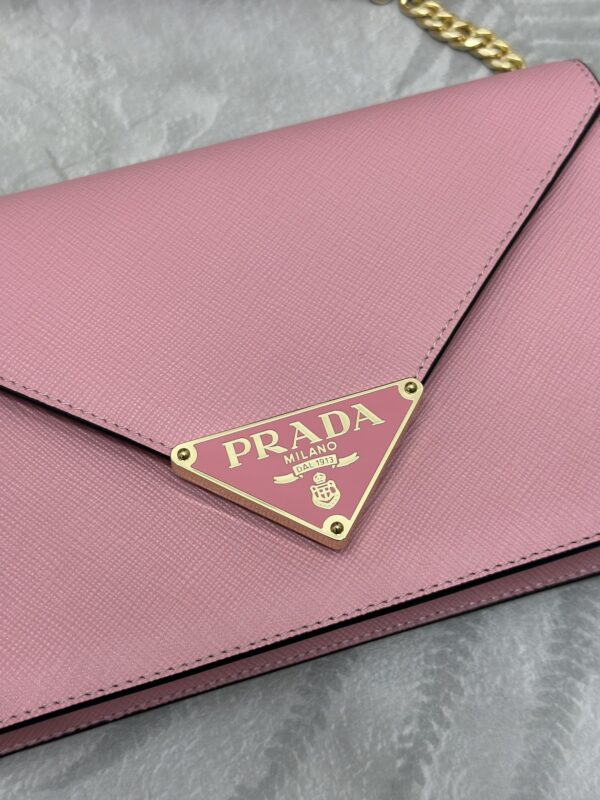 Replica Prada Saffiano Pink Small Envelope - high-accuracy replica luxury purse