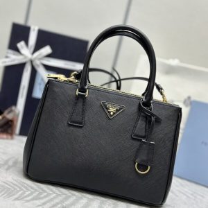 Replica Prada Galleria Black - top-tier luxury replica shoulder bag
