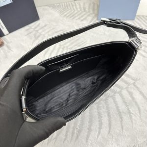 Replica Prada Cleo Brushed Black Bag - realistic designer-inspired fake bag