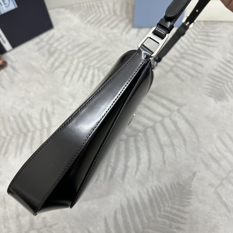 Replica Prada Cleo Brushed Black Bag - high-end fake designer purse