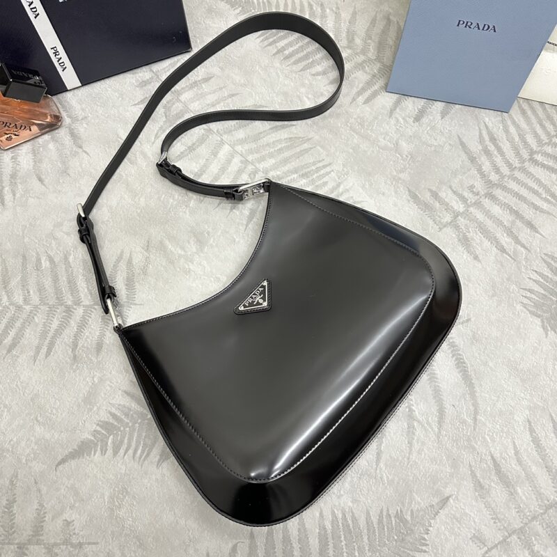 Replica Prada Cleo Brushed Black Bag - best-selling designer handbag dupe