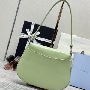 Replica Prada Cleo Small Green Flap - top-tier luxury replica shoulder bag