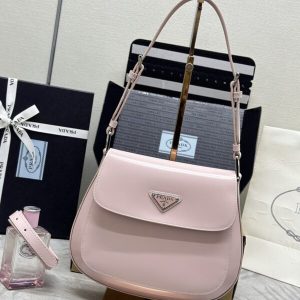 Replica Prada Cleo Pink Bag With Flap - ultra-realistic fake designer tote