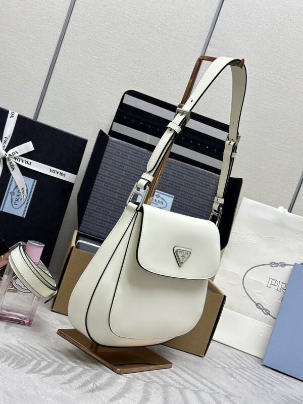 Replica Prada Cleo White Bag With Flap - 1:1 designer replica handbag