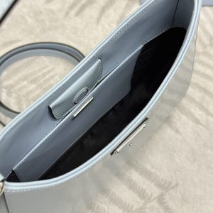 Replica Prada Cleo Brushed Blue Bag - top-tier luxury replica shoulder bag