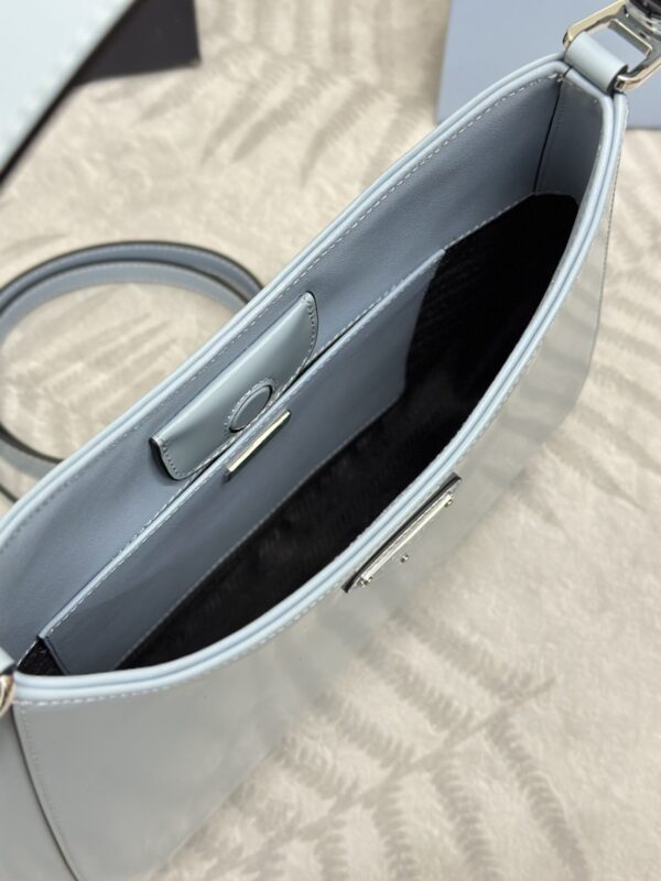 Replica Prada Cleo Brushed Blue Bag - top-tier luxury replica shoulder bag