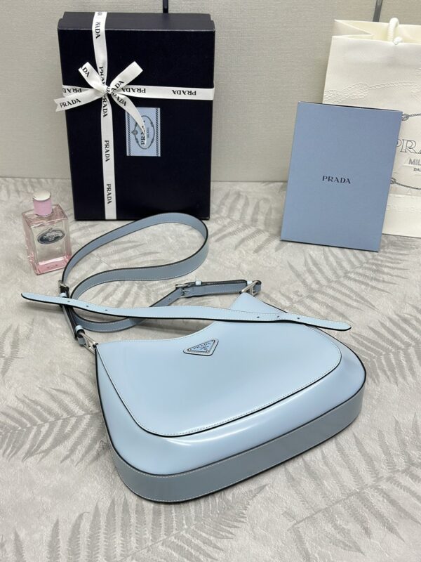 Replica Prada Cleo Brushed Blue Bag - best-selling designer handbag dupe