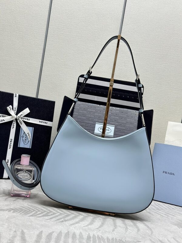 Replica Prada Cleo Brushed Blue Bag - authentic-look luxury purse replica