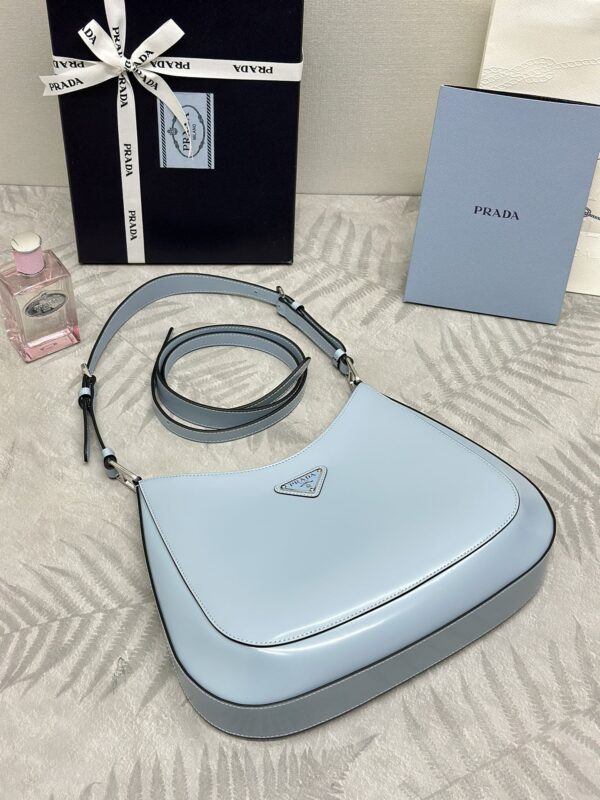 Replica Prada Cleo Brushed Blue Bag - high-end fake designer purse