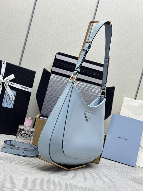 Replica Prada Cleo Brushed Blue Bag - elite superclone designer purse