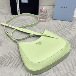 Replica Prada Cleo Brushed Green Bag - top-rated replica designer bag