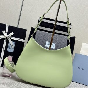 Replica Prada Cleo Brushed Green Bag - 1:1 designer replica handbag