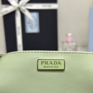 Replica Prada Cleo Brushed Green Bag - high-quality designer bag clone