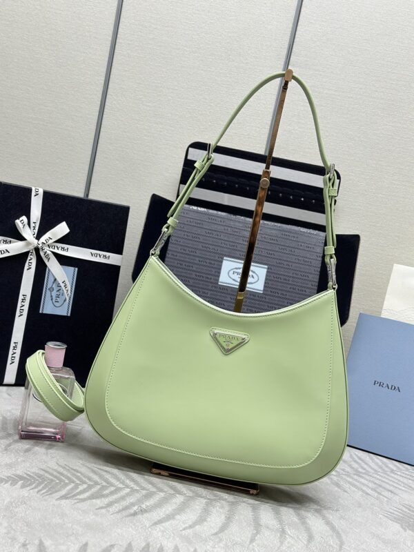 Replica Prada Cleo Brushed Green Bag - high-end fake designer purse