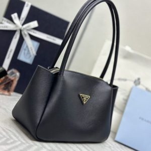 Replica Prada Medium Black Shoulder Bag - high-quality designer bag clone