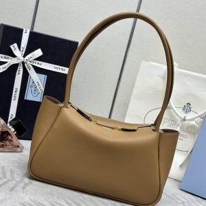 Replica Prada Medium Caramel Shoulder Bag - premium 1:1 fake handbag model