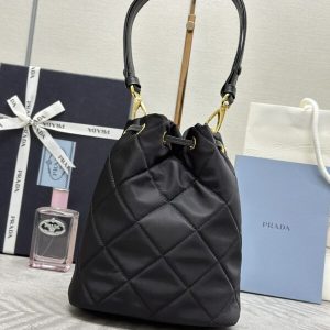 Replica Prada Black Re-Nylon Bucket Bag - high-quality designer bag clone