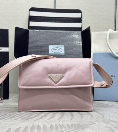 Replica Prada Re-Nylon Shoulder Bag Pink - high-accuracy replica luxury purse
