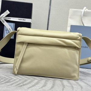 Replica Prada Re-Nylon Shoulder Bag Milk Tea - high-end fake designer purse