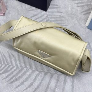 Replica Prada Re-Nylon Shoulder Bag Milk Tea - high-accuracy replica luxury purse