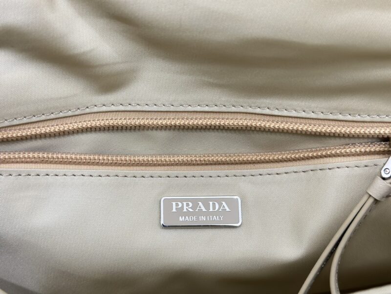 Replica Prada Re-Nylon Shoulder Bag Milk Tea - top-rated replica designer bag