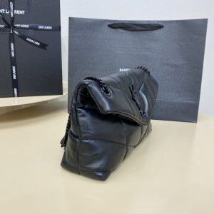 Replica YSL Loulou All Black Puffer - authentic-look luxury purse replica