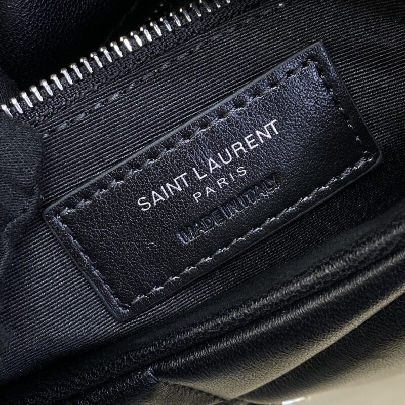 Replica YSL Loulou Black Puffer Silver - premium 1:1 fake handbag model