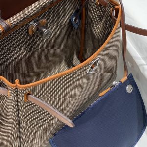 Replica Hermes Herbag 31cm Brown Plaid - high-quality designer bag clone