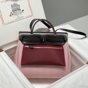 Replica Hermes Herbag 31cm Pink - premium 1:1 fake handbag model