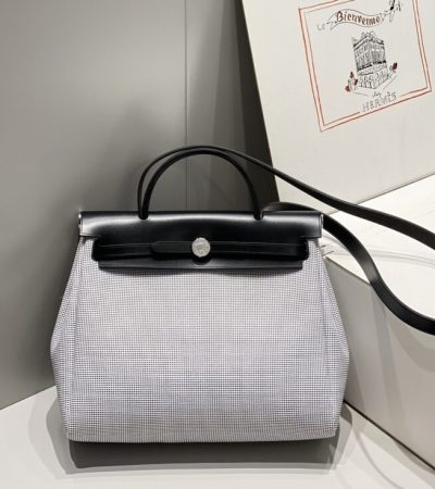 Replica Hermes Herbag 31cm White - realistic designer-inspired fake bag