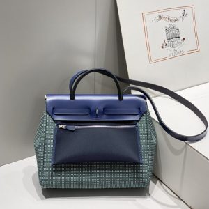 Replica Hermes Herbag 31cm Green - high-quality designer bag clone