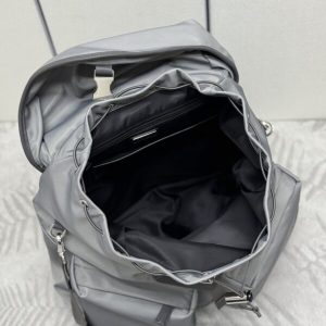 Replica Prada Re-Nylon Grey Backpack - 1:1 designer replica handbag