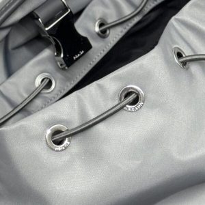 Replica Prada Re-Nylon Grey Backpack - best quality luxury bag dupe