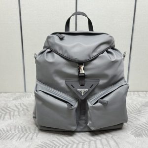 Replica Prada Re-Nylon Grey Backpack - premium-grade designer purse dupe