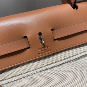 Replica Hermes Herbag 31cm Manic Bride Brown - ultra-realistic fake designer tote