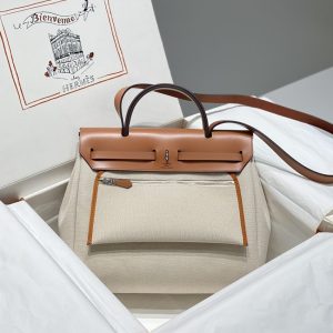 Replica Hermes Herbag 31cm Manic Bride Brown - top-rated replica designer bag