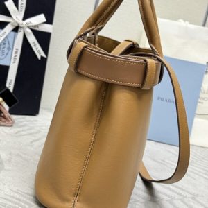 Replica Prada Brown Buckle - ultra-realistic fake designer tote