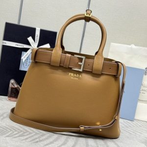 Replica Prada Brown Buckle - 1:1 designer replica handbag