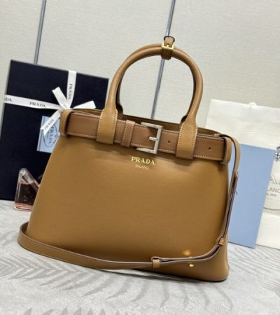 Replica Prada Brown Buckle - 1:1 designer replica handbag