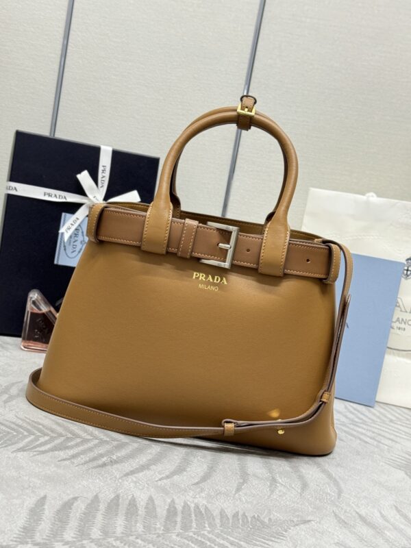 Replica Prada Brown Buckle - 1:1 designer replica handbag