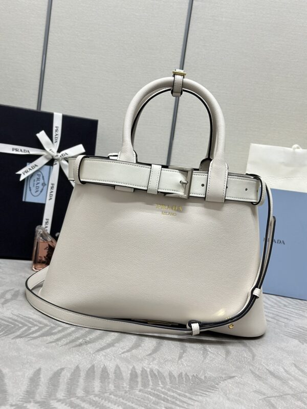 Replica Prada White Buckle - best quality luxury bag dupe