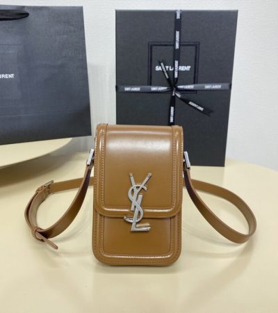 Replica YSL Solferino Mini Brown - premium 1:1 fake handbag model