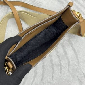 Replica Prada Saffiano Small Tote Black Brown - top-tier luxury replica shoulder bag